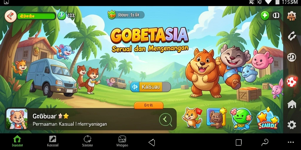Tampilan antarmuka GOBETASIA yang menarik dan intuitif.