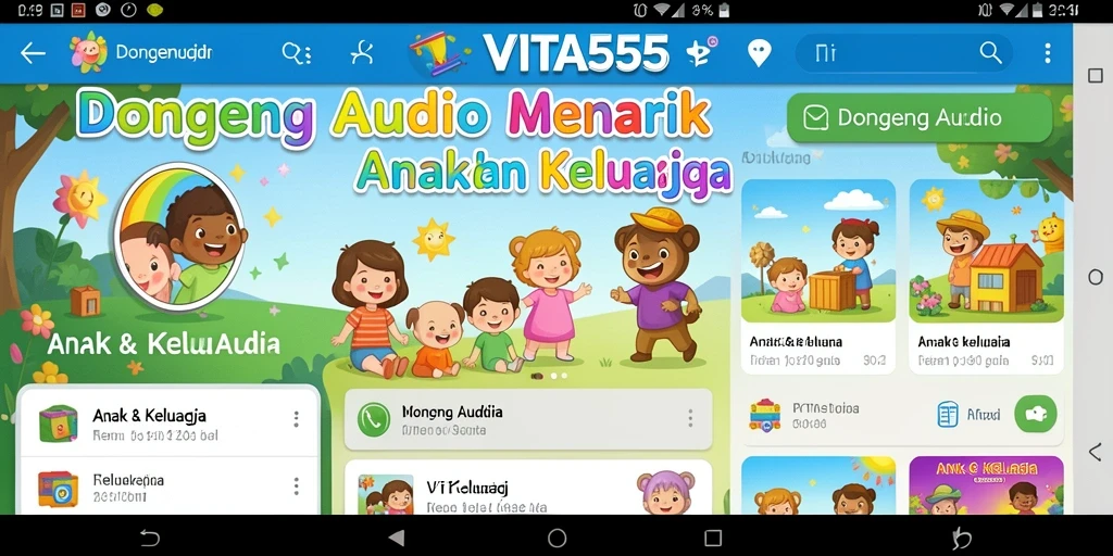 Antarmuka pengguna <strong>VITA555</strong> yang menarik dan mudah digunakan untuk anak-anak.