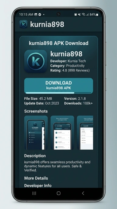 Tampilan halaman APK kurnia898